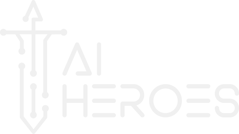 AI Heroes circuit-inspired brand mark